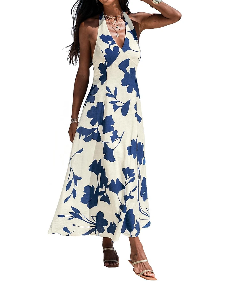 Cupshe Women's Just the Beginning Floral Maxi Beach Dress
