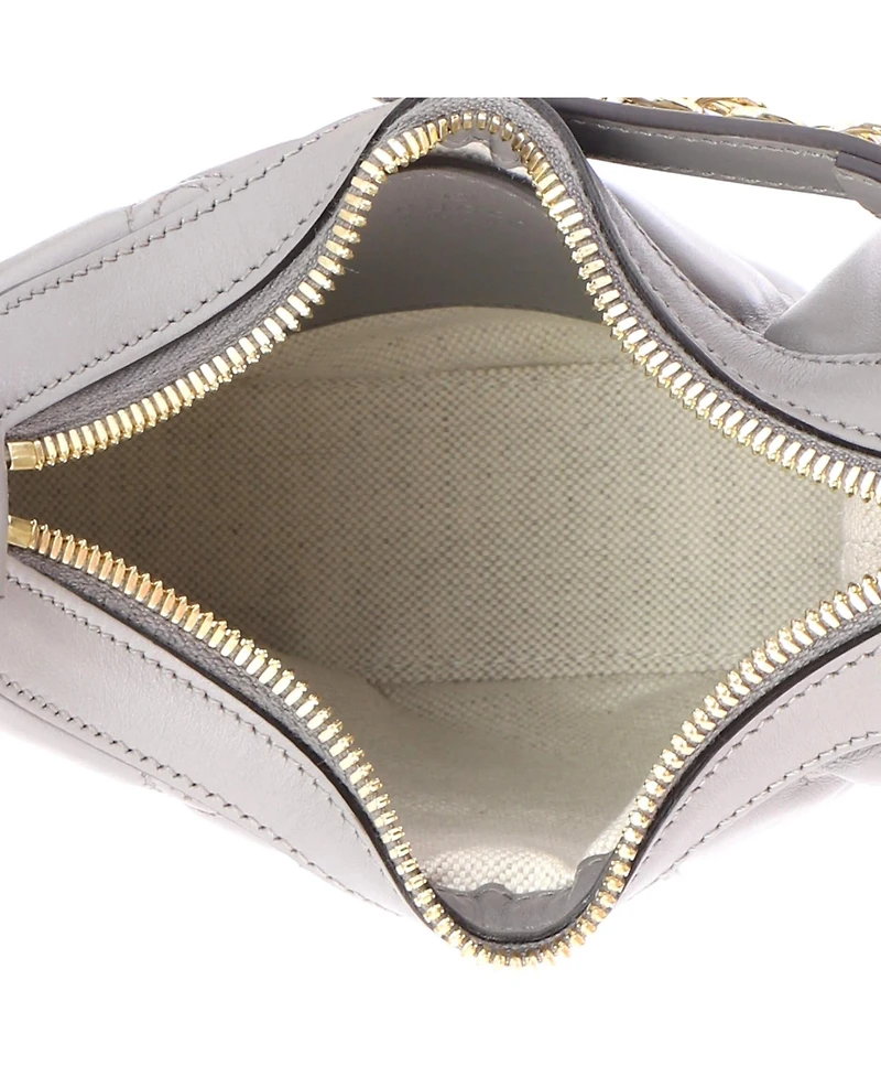 Pre-Owned Gucci Mini Half Moon Hobo Gg Matelasse Leather