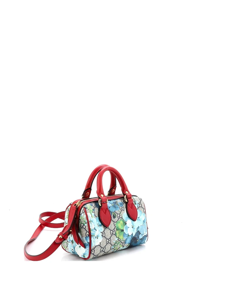 Pre-Owned Gucci Nano Convertible Boston Bag Blooms Print Gg Coated Canvas