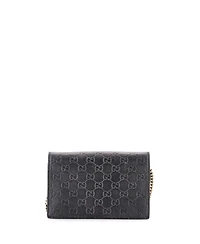 Pre-Owned Gucci Signature Wallet on Chain Guccissima Leather