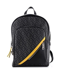 Pre-Owned Fendi Large Front Pocket Backpack Zucca Coated Canvas and Leather