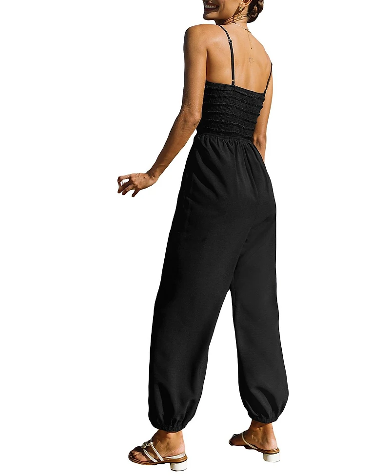 Cupshe Women's Tulum Nights Black Jumpsuit