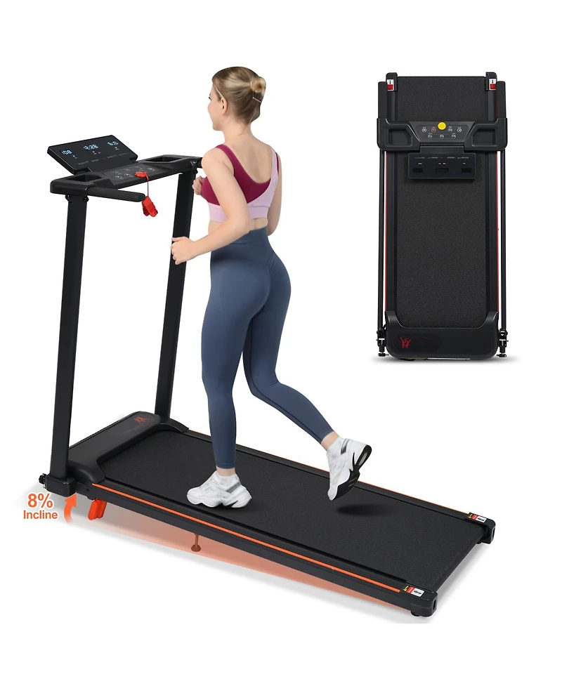 Streamdale Furniture Foldable 3.0HP Treadmill with 8% Incline and 265 Lbs Capacity