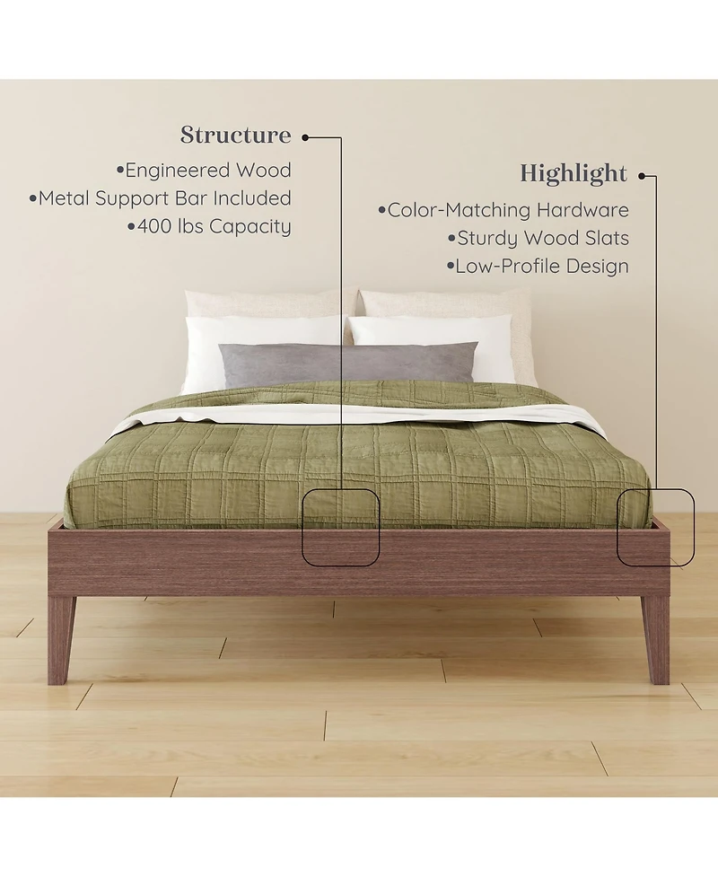 Grain & Grove Bear Platform Bed Embossed