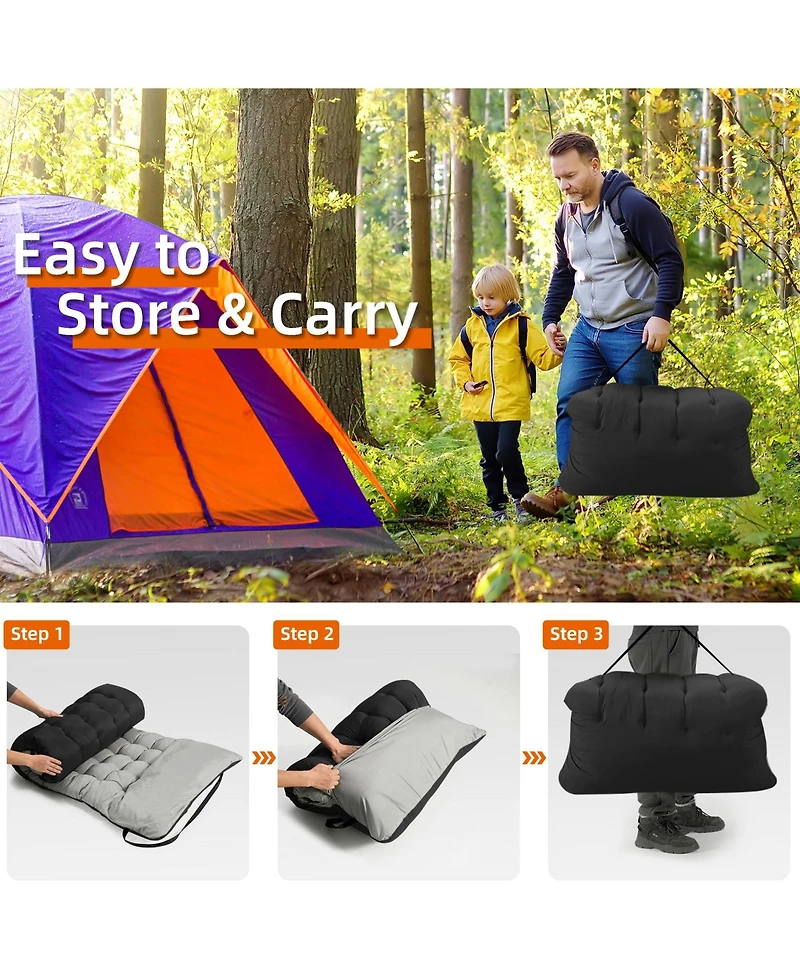 Aofar 28" Portable Folding Camping Bed Heavy Duty Thick Mattress