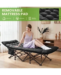 Aofar Folding Camping Cot Portable Bed with Mattress