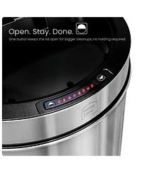Home Zone Living 16 Gallon Motion Sensor Automatic Kitchen Trash Can with Liner-Free Stainless Steel 60 Liter Capacity