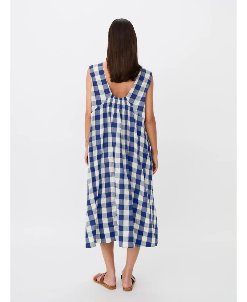 Masai Copenhagen Women's Maordella V-Neck Checked Midi Dress