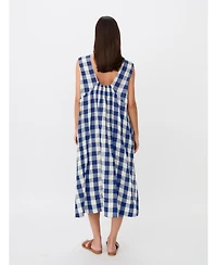 Masai Copenhagen Women's Maordella V-Neck Checked Midi Dress