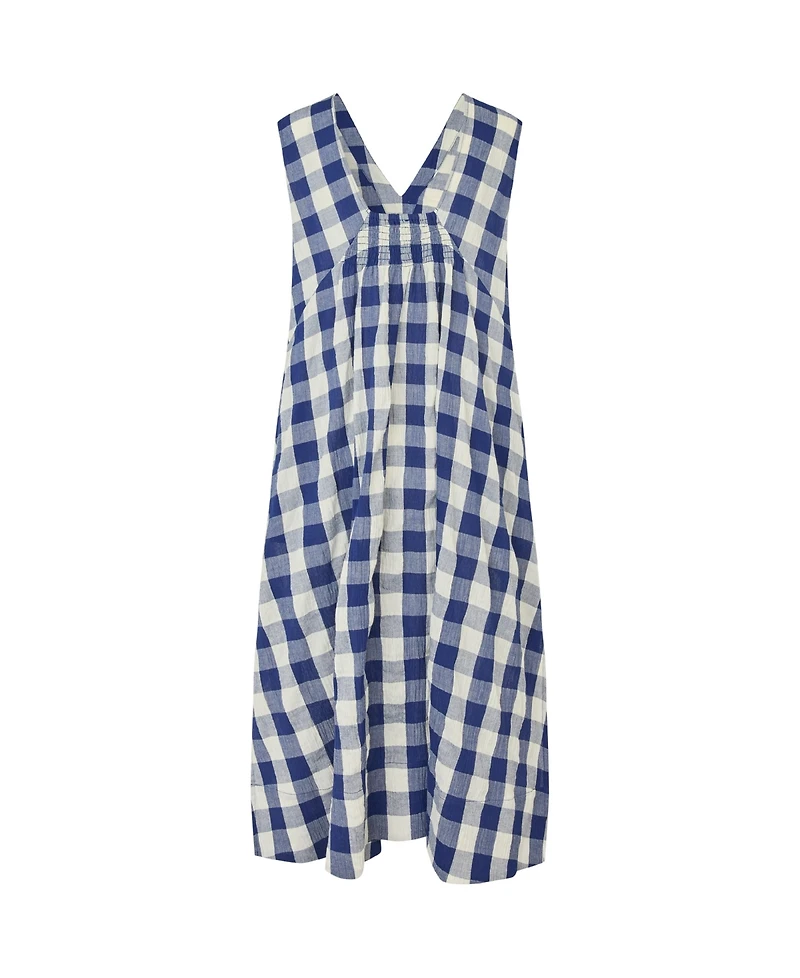 Masai Copenhagen Women's Maordella V-Neck Checked Midi Dress