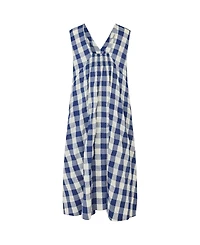Masai Copenhagen Women's Maordella V-Neck Checked Midi Dress