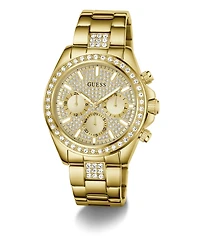 Guess Men's Quartz Gold-Tone Stainless Steel Watch 44mm