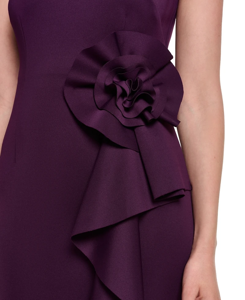 Jessica Howard Women's Sleeveless Cascade Ruffle Dress