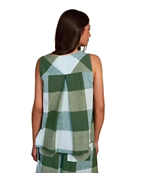 Celtic & Co. Women's Sleeveless Pleat Back Cotton Blouse