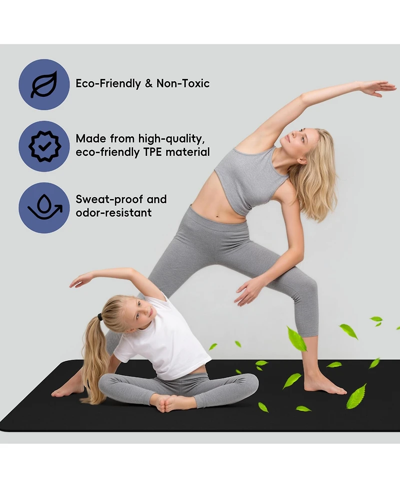 Aofar Tpe Yoga Mat Non-Slip Pilates Workout Gym 72" X 32"