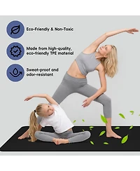 Aofar Tpe Yoga Mat Non-Slip Pilates Workout Gym 72" X 32"