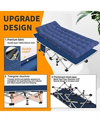 Aofar Camping Cot Folding Bed With Mattress Carry Bag