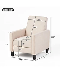 Streamdale Furniture Push Back Recliner with Beech Legs