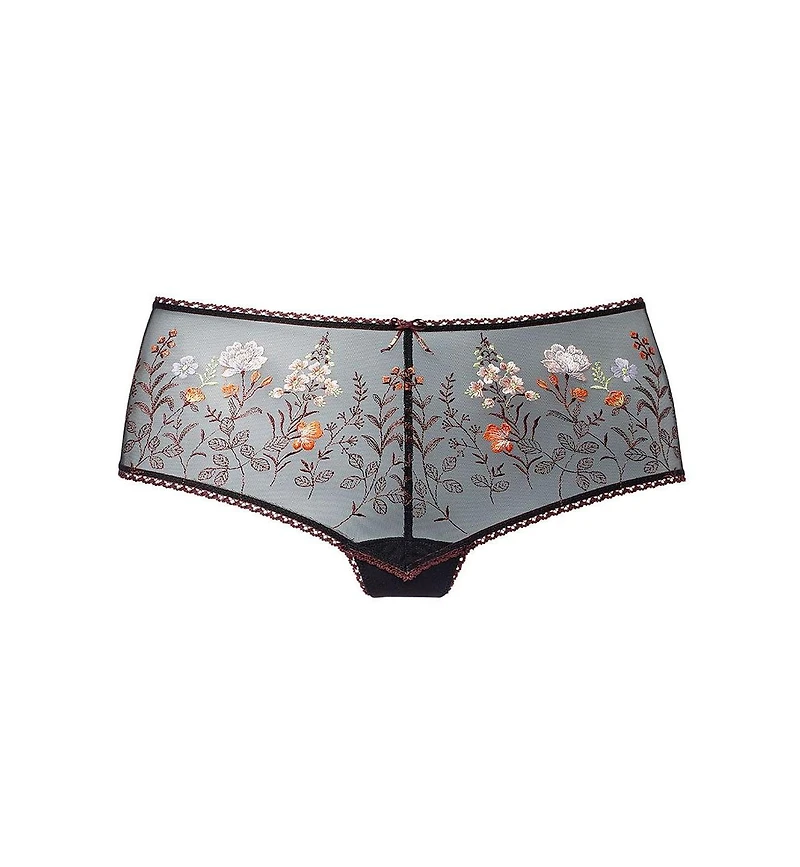 Lascana Women's Sheer Embroidered Cheeky Panty