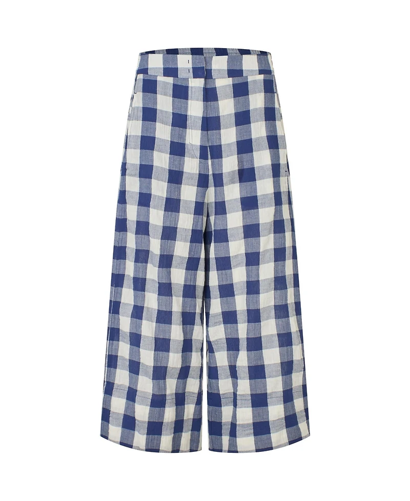 Masai Copenhagen Women's Maportia Gingham Wide-Leg Pants