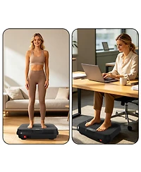 Zeny Vibration Plate Exercise Machine, Whole Body Workout Platform with Remote Control, Resistance Bands, for Home Gym