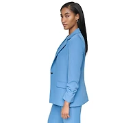 Dkny Women's One-Button Ruched-Sleeve Blazer