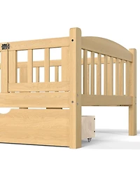 Streamdale Furniture Twin Xl Platform Bed With Storage and Cute Headboard