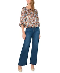 Vince Camuto Women's Square Neck Bubble Blouse