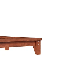 Streamdale Furniture Platform Bed Frame with Headboard , Wood Slat Support