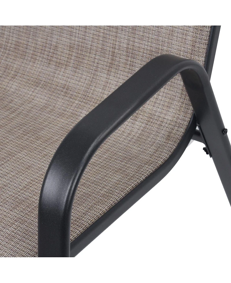 Streamdale Furniture Heavy-Duty Outdoor Teslin Fabric Chairs, 350 lbs Capacity, Ergonomic and Waterproof