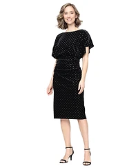 Sl Fashions Women's Sequin Velvet Dress