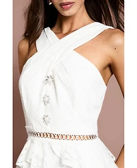 Coast Women's Tiered Lace Halter Neck Midi Dress