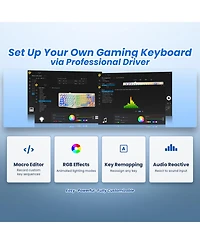 Aula Leobog A75 Alice Layout Mechanical Gaming Keyboard - Tri-Mode Wireless, Ergonomic Gasket Mount, Hot-Swappable