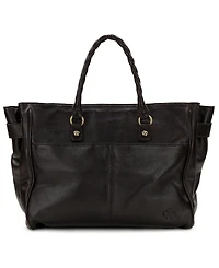 Patricia Nash Kari Leather Leopard Extra-Large Satchel Handbag