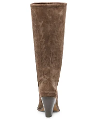 Dolce Vita Women's Janaya Embroidered Contrast Stitch Block Heel Tall Western Boots