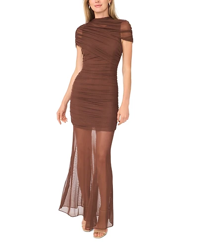 Parker Women's Asymmetric Ruched Cap-Sleeve Maxi Dress