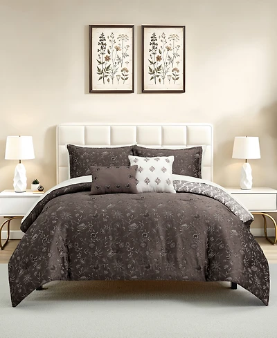 Macy's Zuri Fade-Resistant 9-Piece Comforter Set, Queen