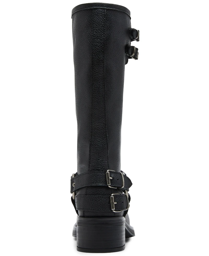 Steve Madden Women's Astor Buckled Moto Boots