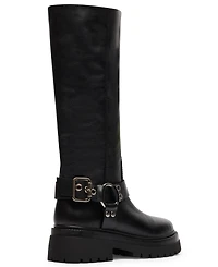 Steve Madden Women's Everest Platform Lug-Sole Engineer Tall Boots