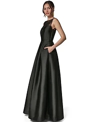 Donna Karan New York Women's Sweetheart Neck Pleated Dress