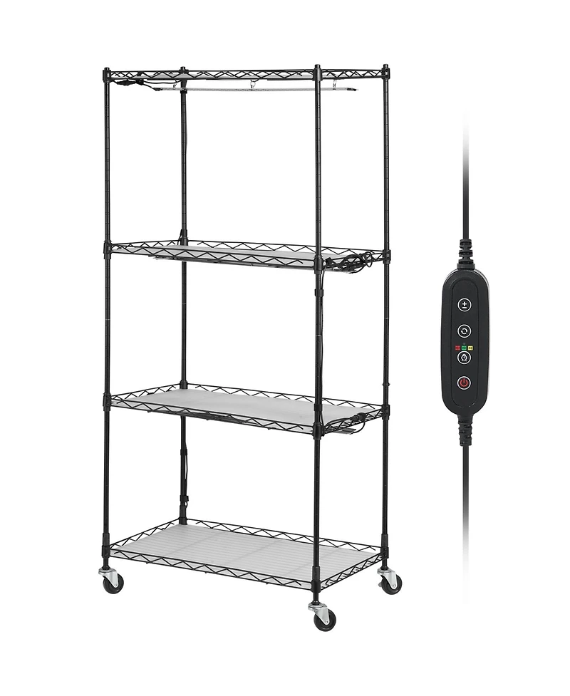 Vevor Plant Stand with Grow Lights 4 Tiers 45W 49.8" Tall Plant Grow Shelf