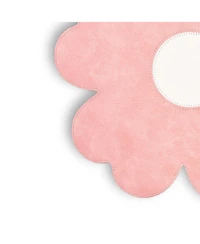 Dainty Home Shaped Flower Reversible Premium Faux Leather 15" Flower Shaped Placemats Set of 4
