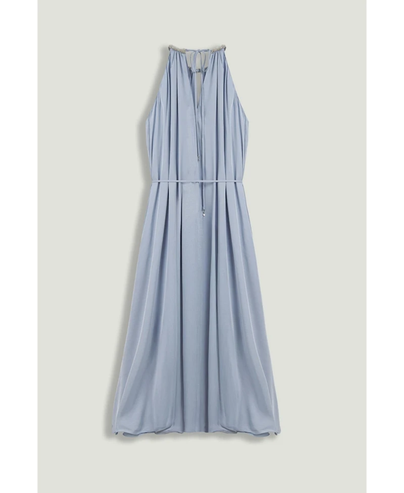 Nocturne Women's Embellished Halter Neck Midi Dress
