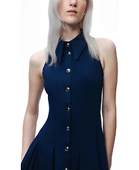 Nocturne Women's Sleeveless Pleated Mini Dress