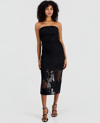 Sam Edelman Women's Strapless Sheath Floral Dress