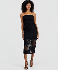 Sam Edelman Women's Strapless Sheath Floral Dress