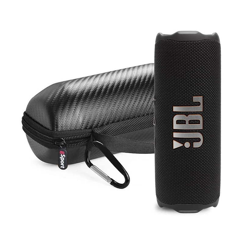 Jbl Flip 7 Waterproof Portable Speaker Bundle with gSport Carbon Fiber Case