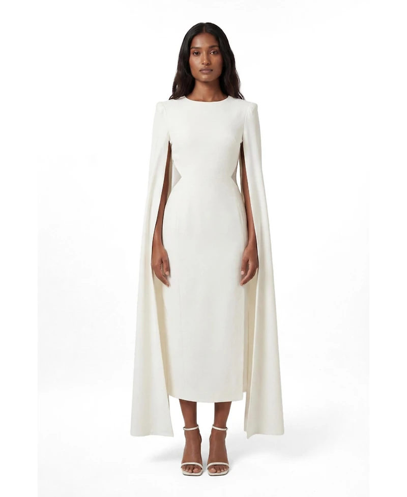Karen Millen Women's Cape Mesh Midi Dress