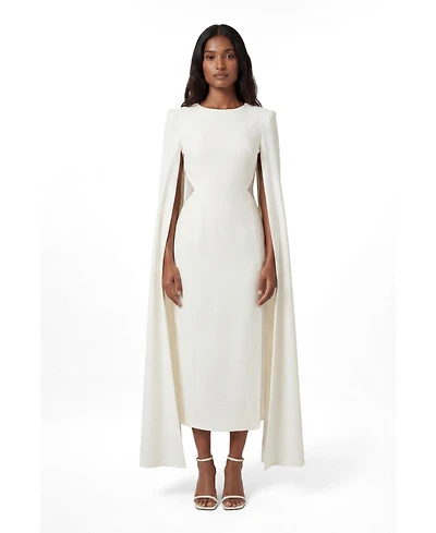 Karen Millen Women's Cape Mesh Midi Dress