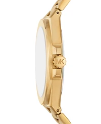 Michael Kors Men's Callum Three-Hand Date Gold-Tone Stainless Steel Watch 44mm